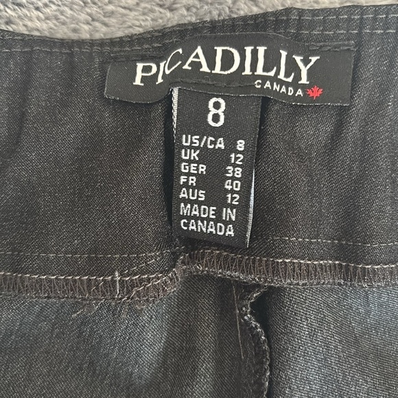 Piccadilly Pull-On Straight Leg Pants in Heather Charcoal Size 8 EUC - Picture 5 of 10